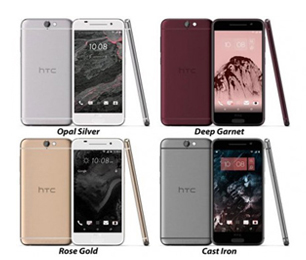 عرضه HTC One A9 در شش رنگ مختلف